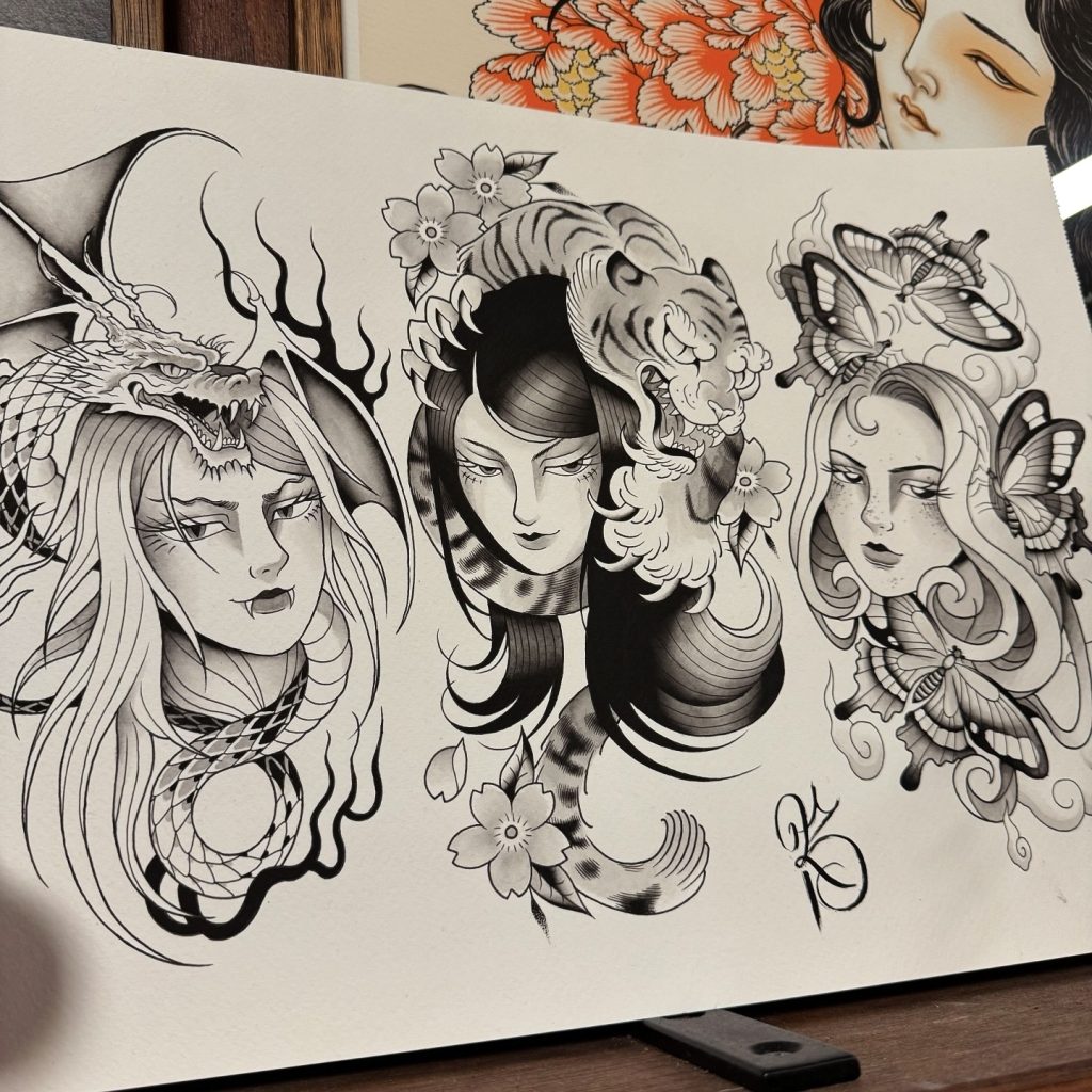 Three Sisters Print by Ruby Black