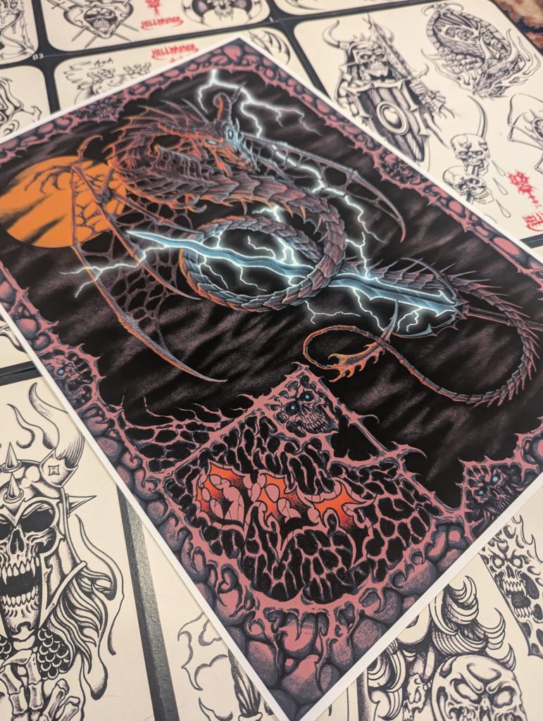 Turbo Draugr Dragon Print by Oscar Bonin