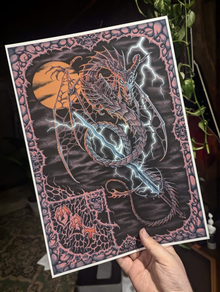 Turbo Draugr Dragon Print by Oscar Bonin