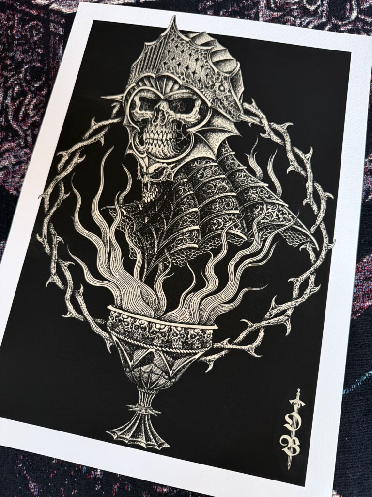 Knight Kvlt Print by Oscar Bonin