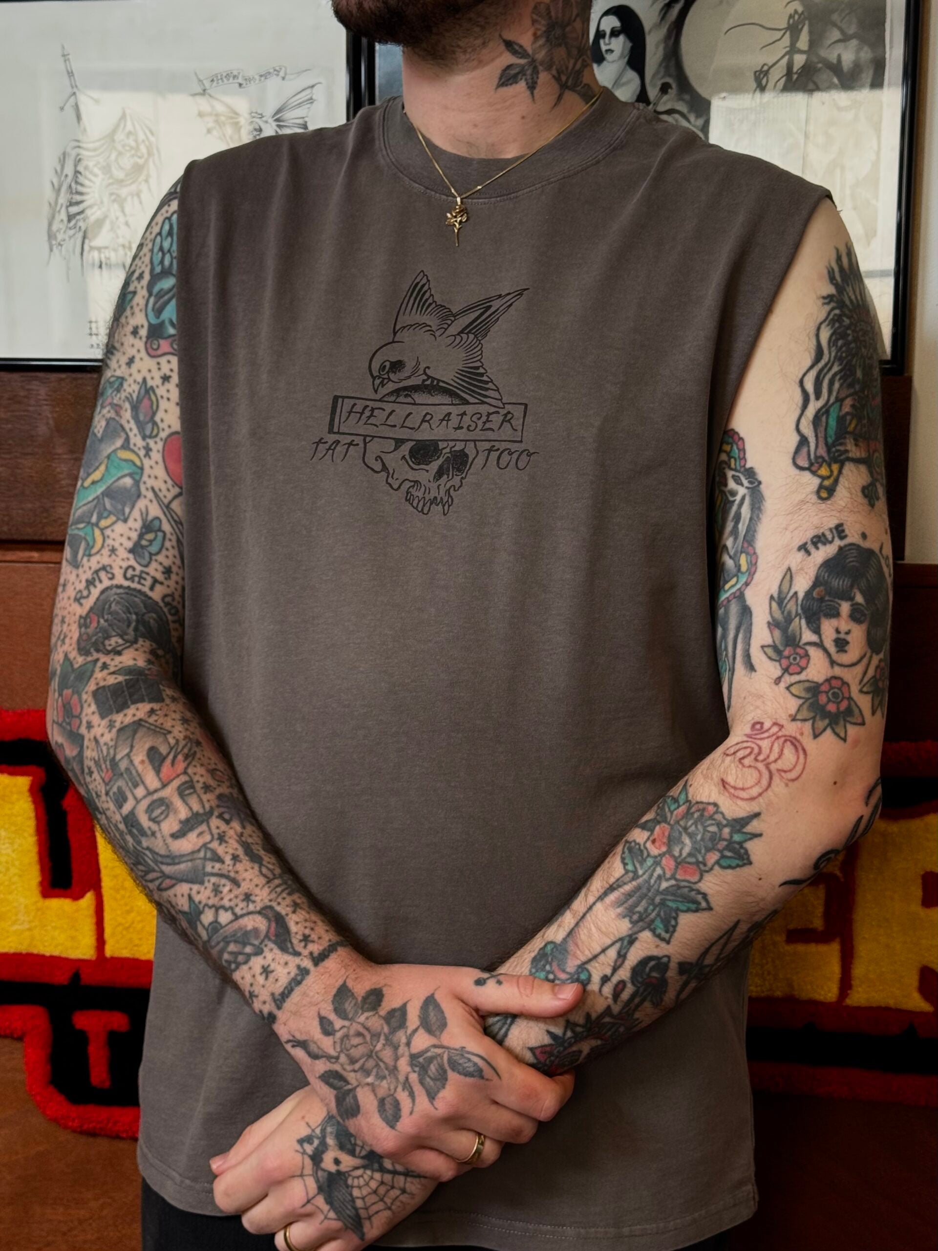 Sparrow Muscle Tank – Hellraiser Tattoo