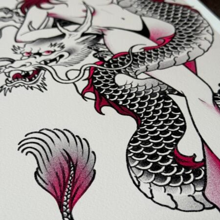Pink Dragon Print by Ruby Black - Image 3